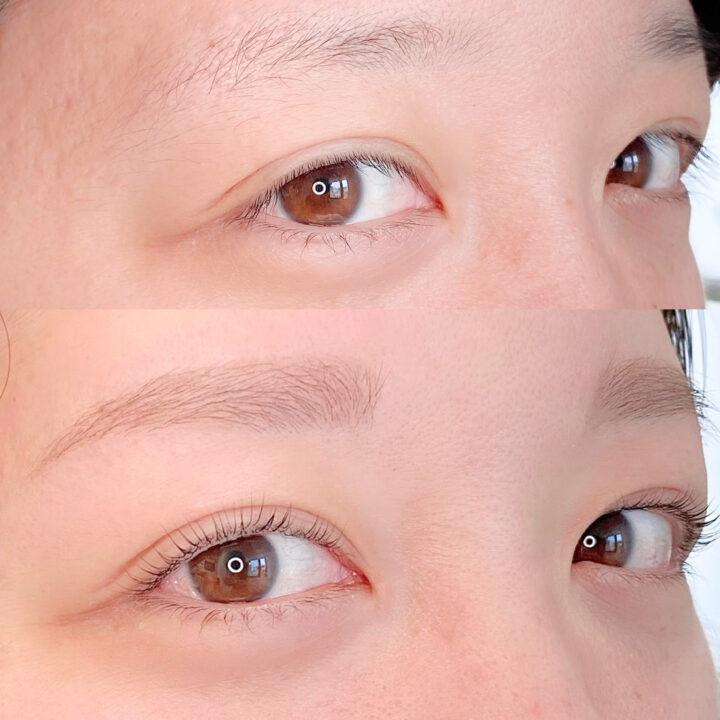 眉とまつ毛を綺麗にすると、こんなに明るくなります